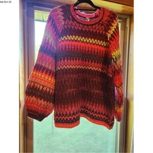Free People Multi Color Pull Over Sweater